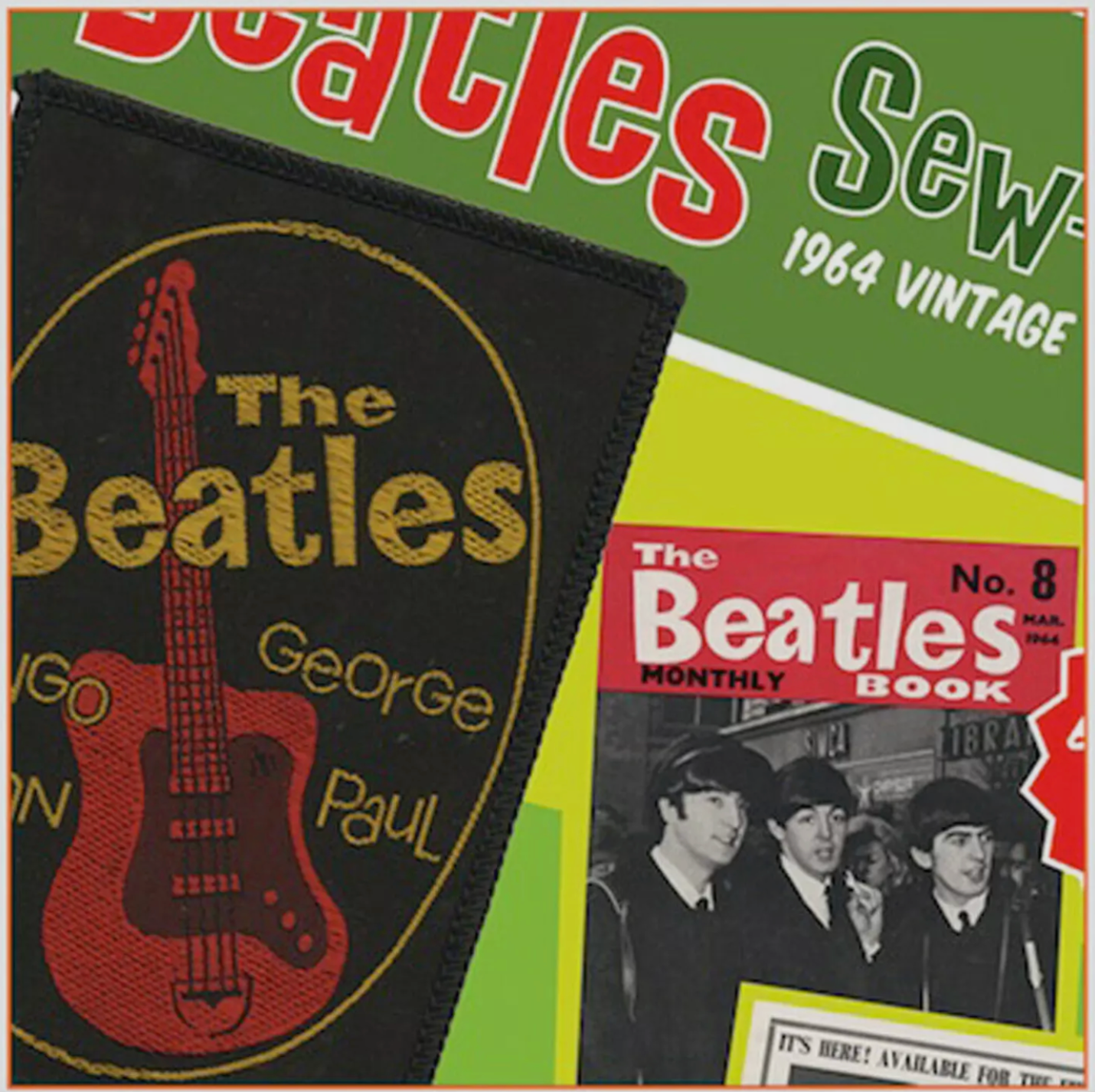 The Beatles - Official Rare Patch Badge from 1964 With Postcards and COA.