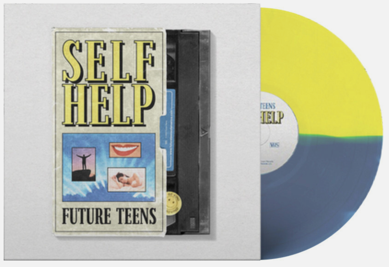 FUTURE TEENS - Self Help. Super Limited Blue/Yellow Split Vinyl LP