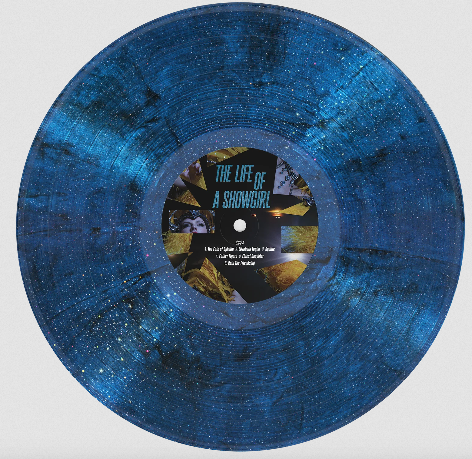 TAYLOR SWIFT - Life Of A Showgirl. Show Business Blue Sparkle Vinyl LP