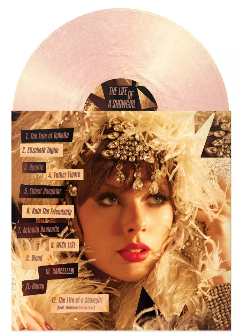 TAYLOR SWIFT - The Life Of A Showgirl Pink Shimmer Vinyl LP. Target Exclusive