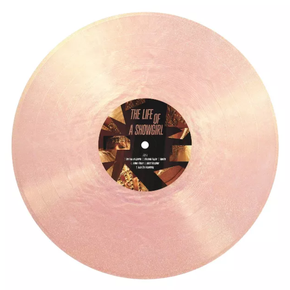 TAYLOR SWIFT - The Life Of A Showgirl Pink Shimmer Vinyl LP. Target Exclusive
